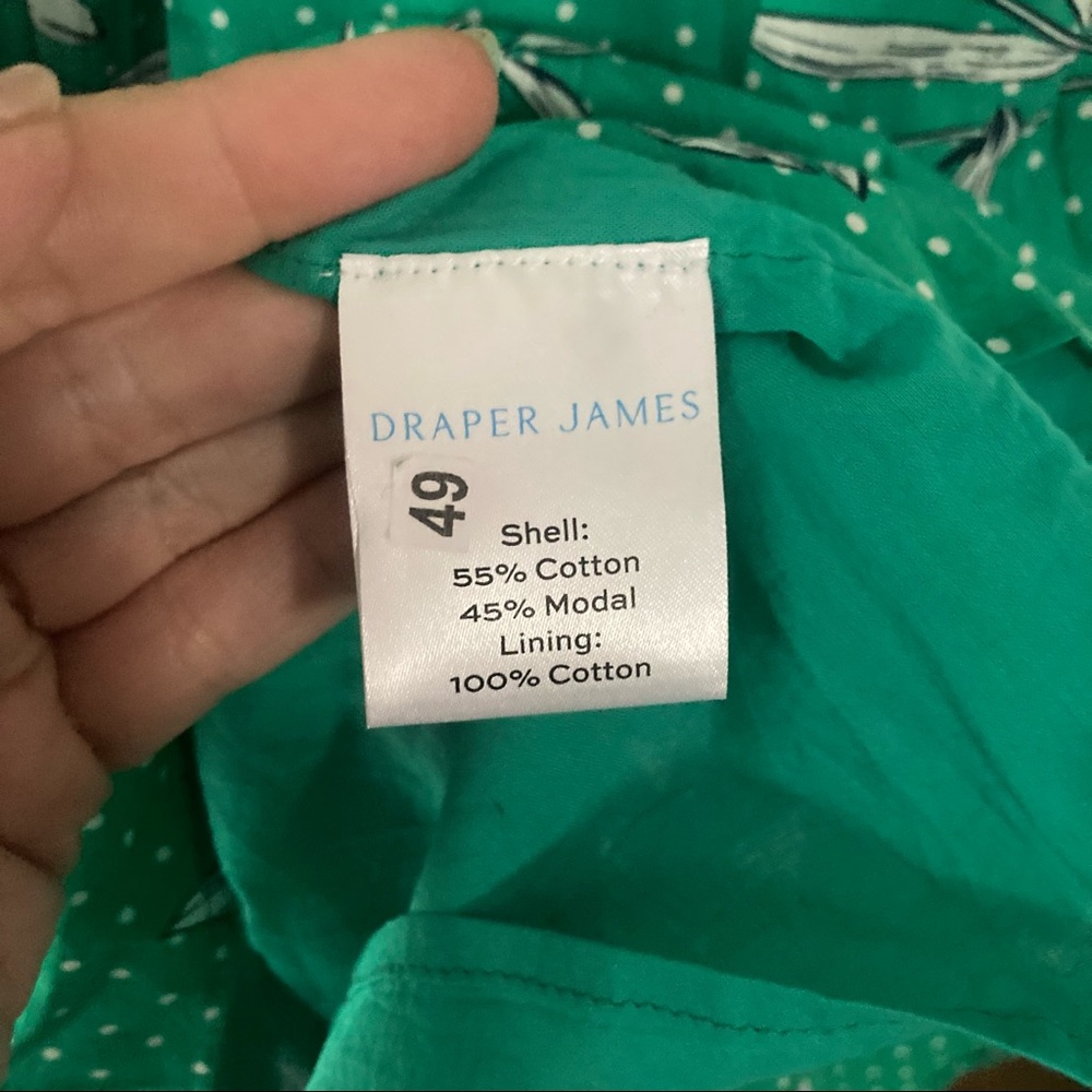 NWT Draper James Green Smocked Floral Midi Lucy Dress Sz Small - Picture 5 of 10